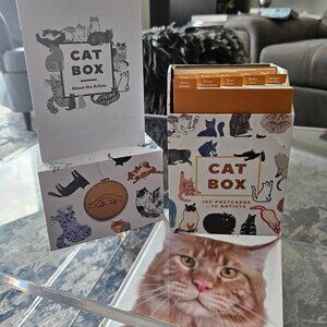 100 cat cards from 10 different artists